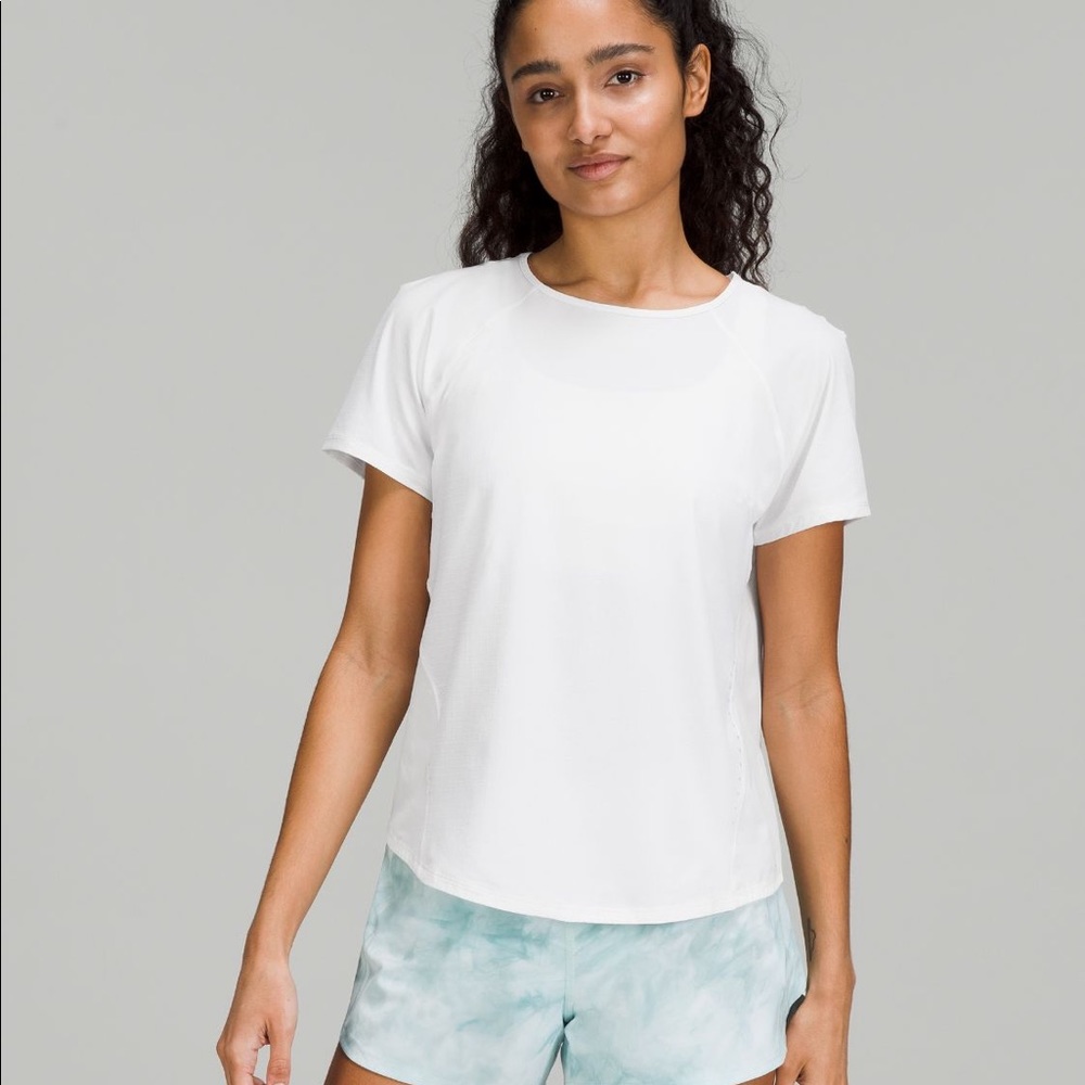 Lululemon lightweight stretch run short sleeve shirt white